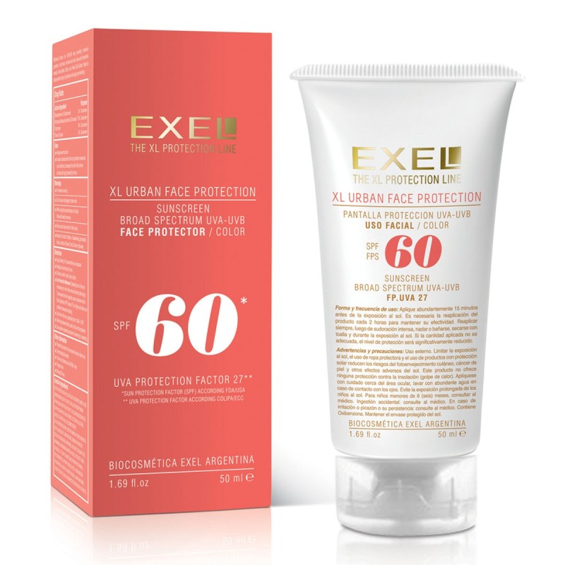 Protector Solar XL URBAN FACE PROT SPF 60 50 ml Exel Protector Solar XL URBAN FACE PROT SPF 60 50 ml Exel