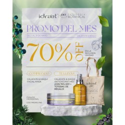 Comprando CALAFATE & MAQUI FACIAL MASK  llevas CALAFATE & MAQUI ANTIOXIDANT MIST  con 70% off  +  tote bag tela