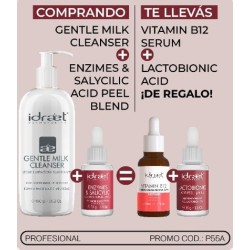 Comprando GENTLE MILK CLEANSER + ENZYMES & SALYCILIC ACID PEEL BLEND llevas  VITAMINA B12 SERUM  + LACTOBIONIC ACIDO DE REGALO!