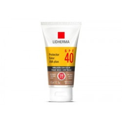PROTECTOR SOLAR UVA PLUS SPF 40 EMULSION CON COLOR X 60 G Toque seco LIDHERMA