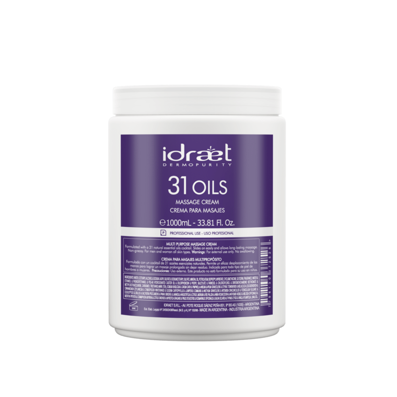 Crema para masajes 31 Oils 1 KG Idraet Crema para masajes 31 Oils 1 KG Idraet